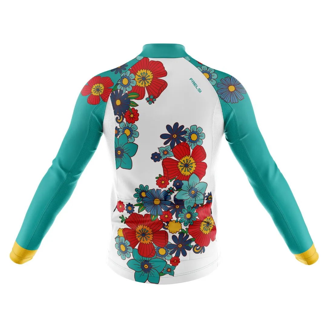 Colorful Flowers | Women's Long Sleeve Cycling Set