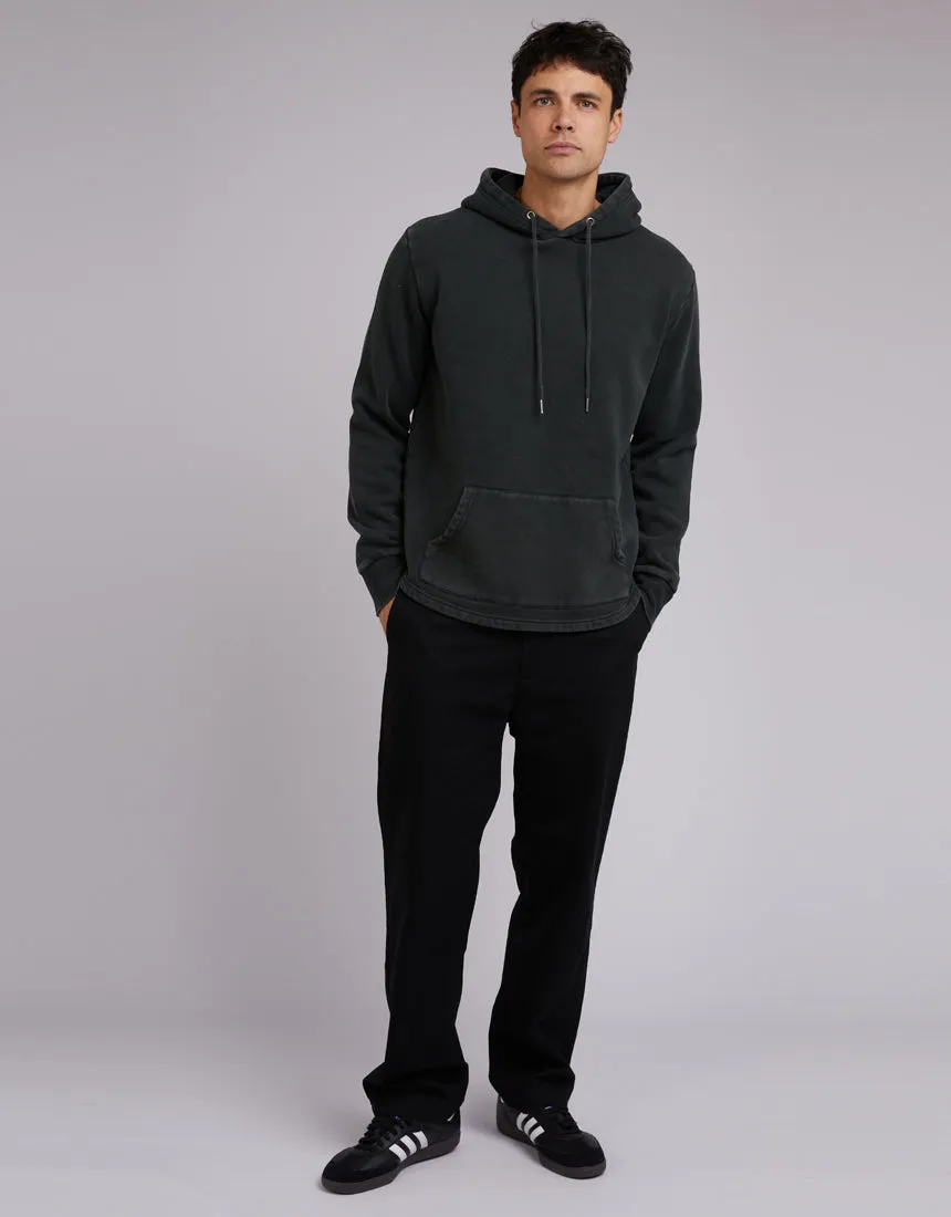 Curved Hem Hoody Dark Green