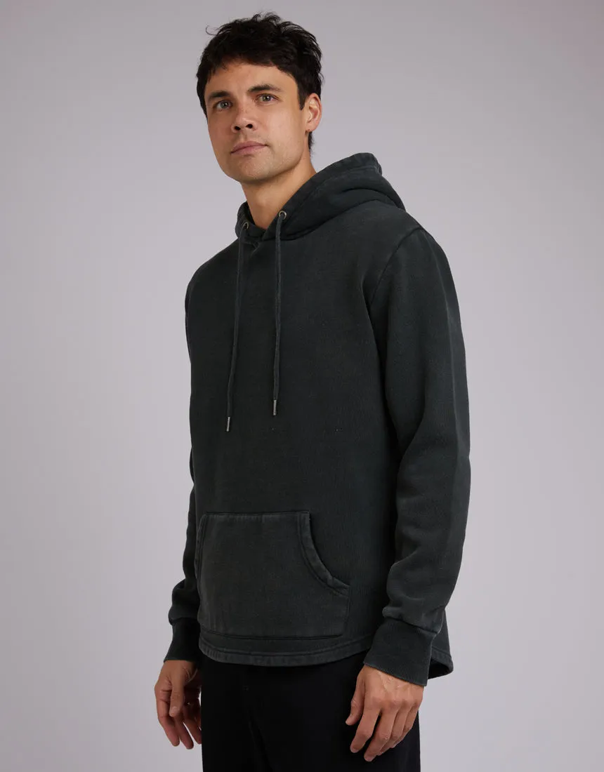 Curved Hem Hoody Dark Green