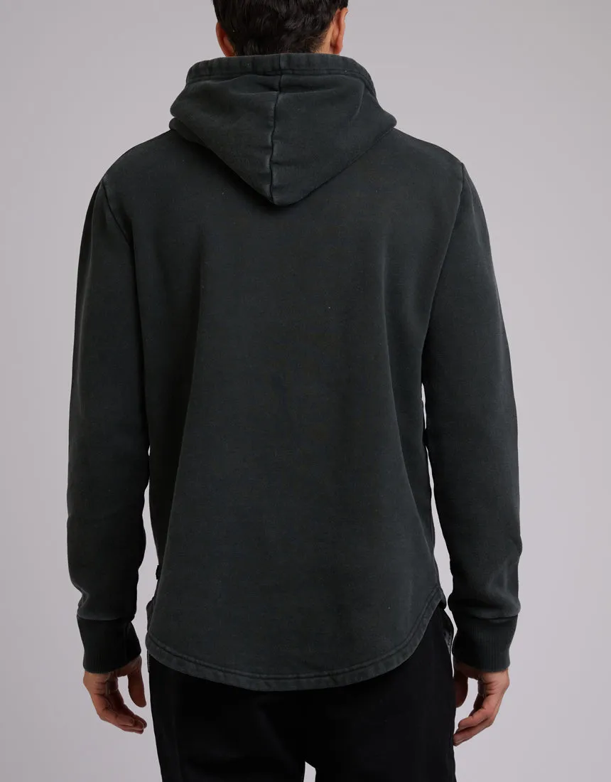 Curved Hem Hoody Dark Green