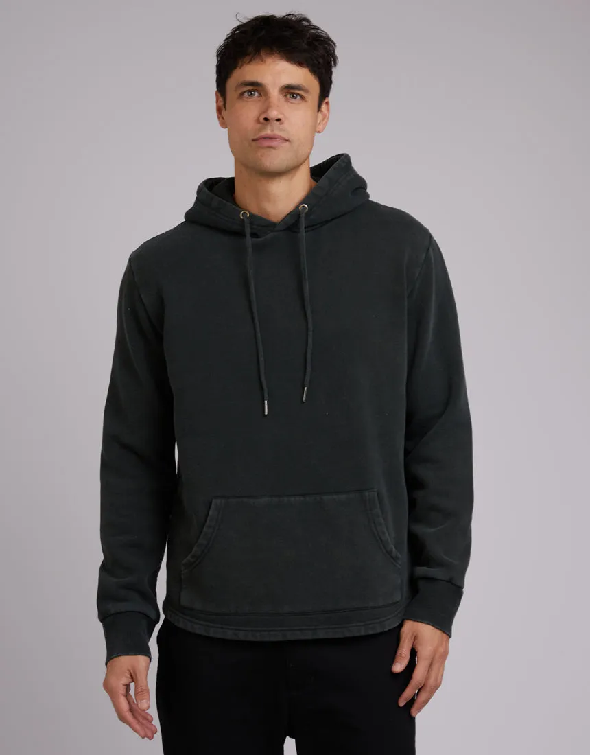 Curved Hem Hoody Dark Green