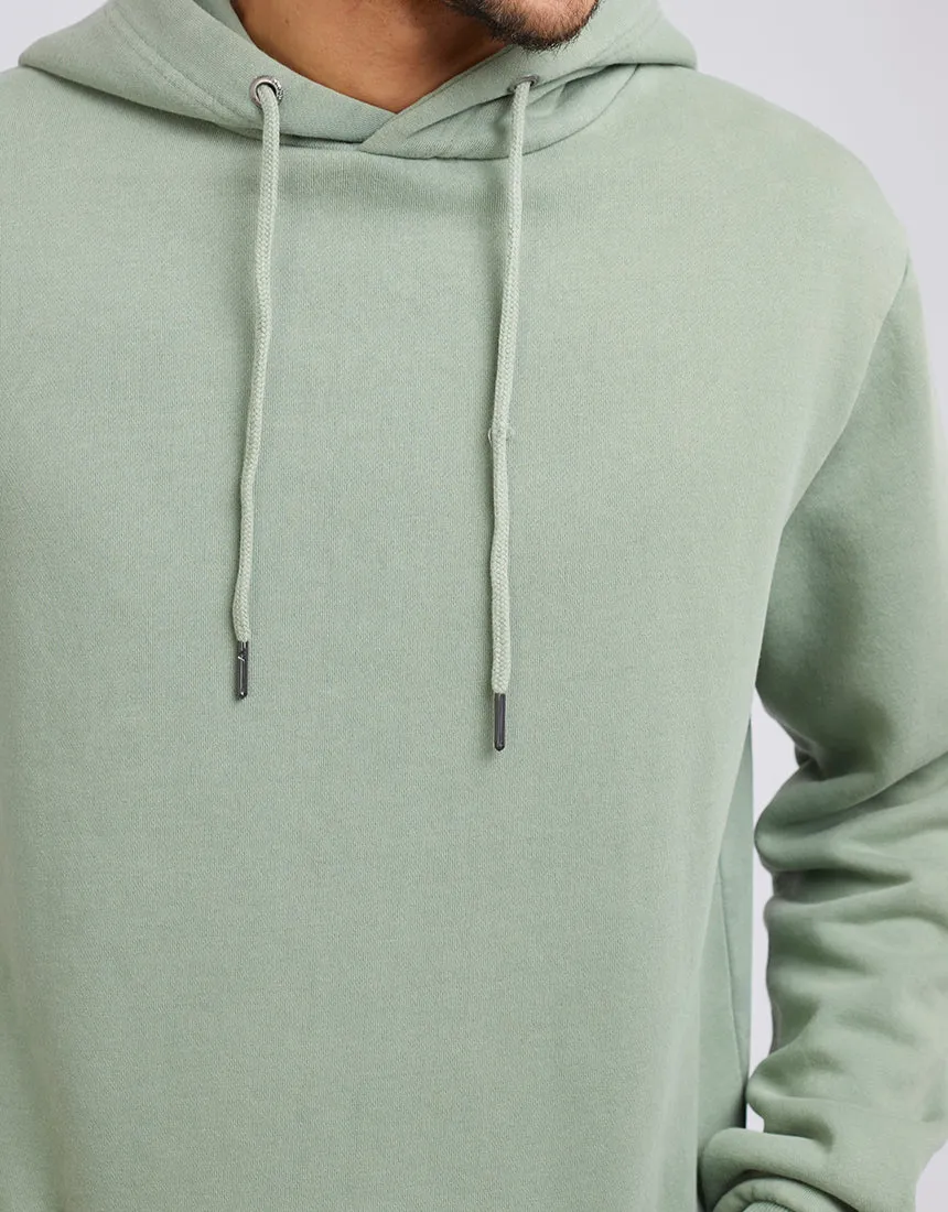 Curved Hem Hoody Green