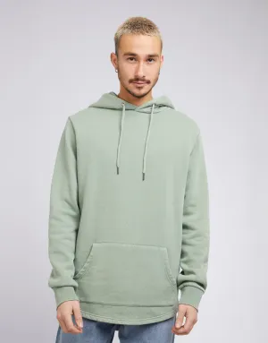 Curved Hem Hoody Green