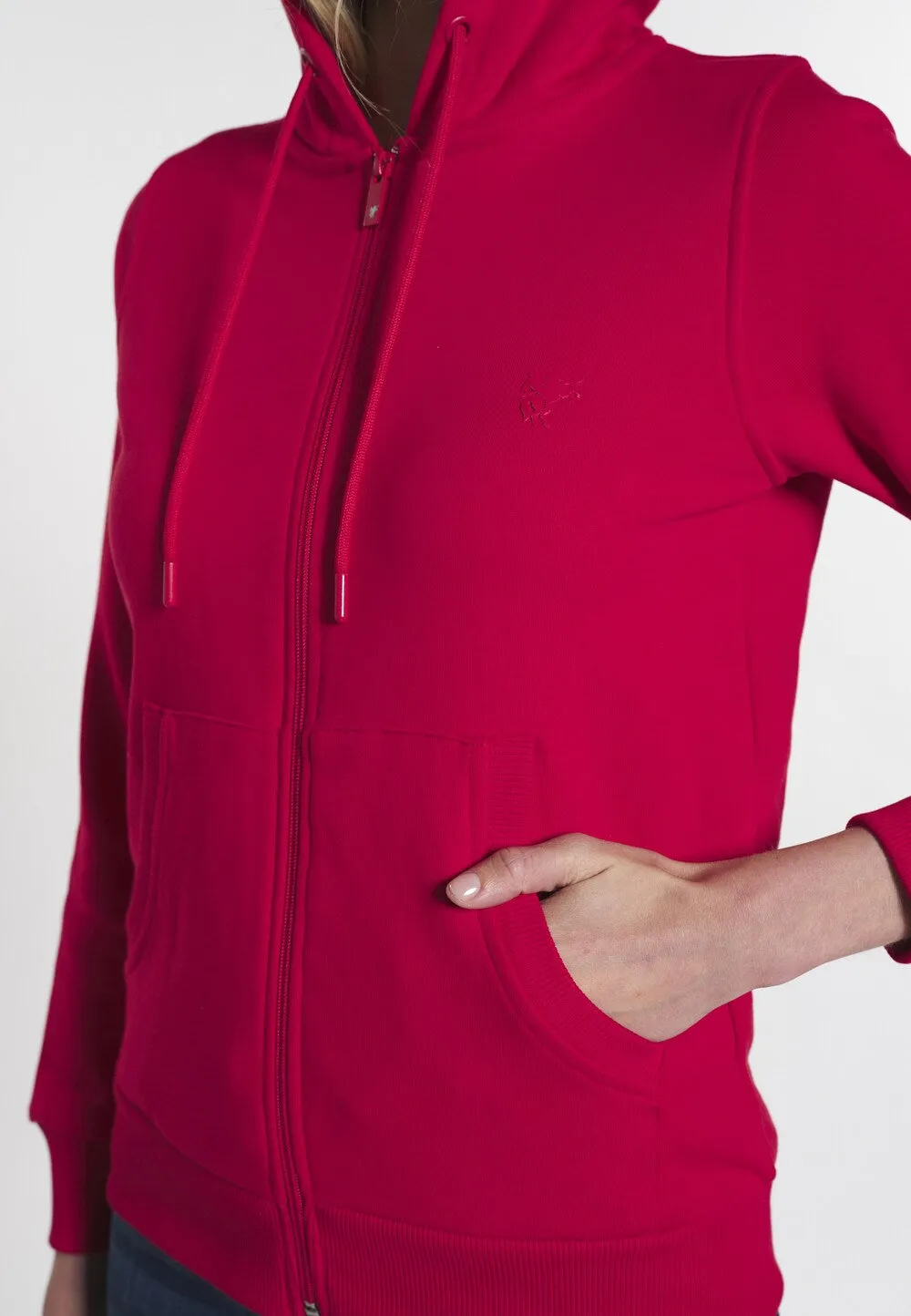 Denim Culture Yasenia Zip Sweatshirt, red