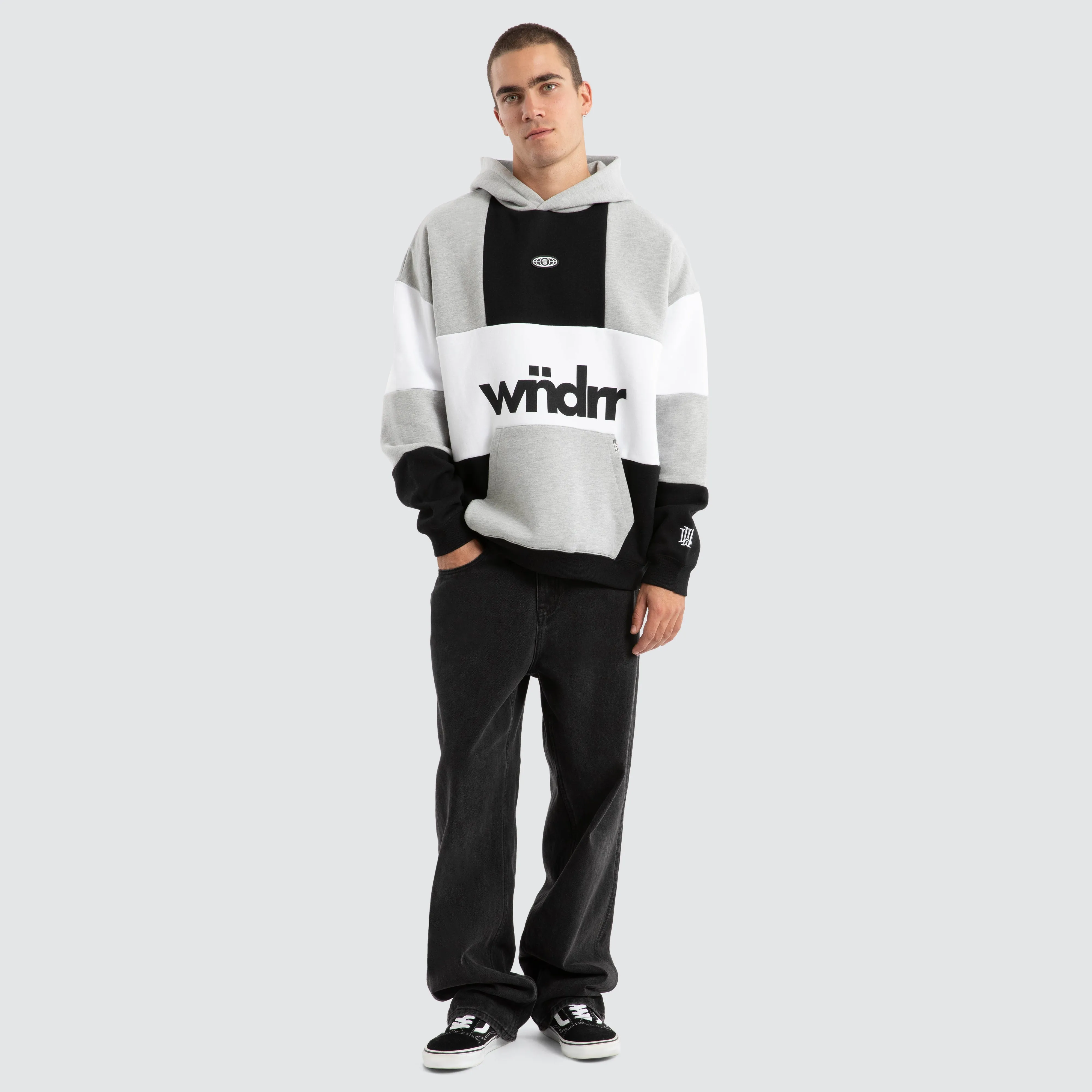 Global Panel Hoodie Black