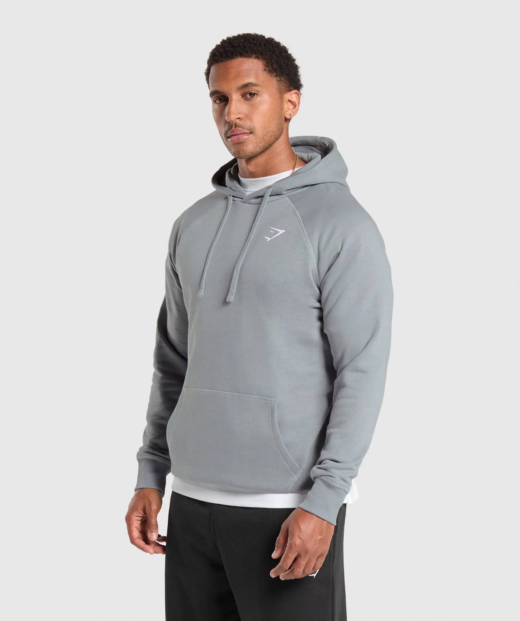 Gymshark Crest Hoodie - Denim Grey