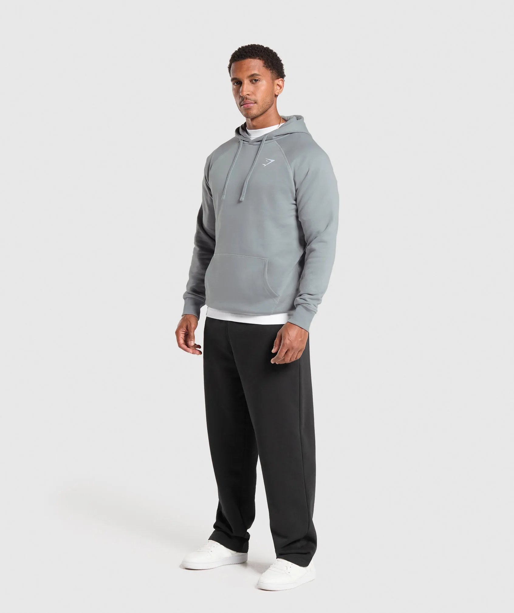 Gymshark Crest Hoodie - Denim Grey