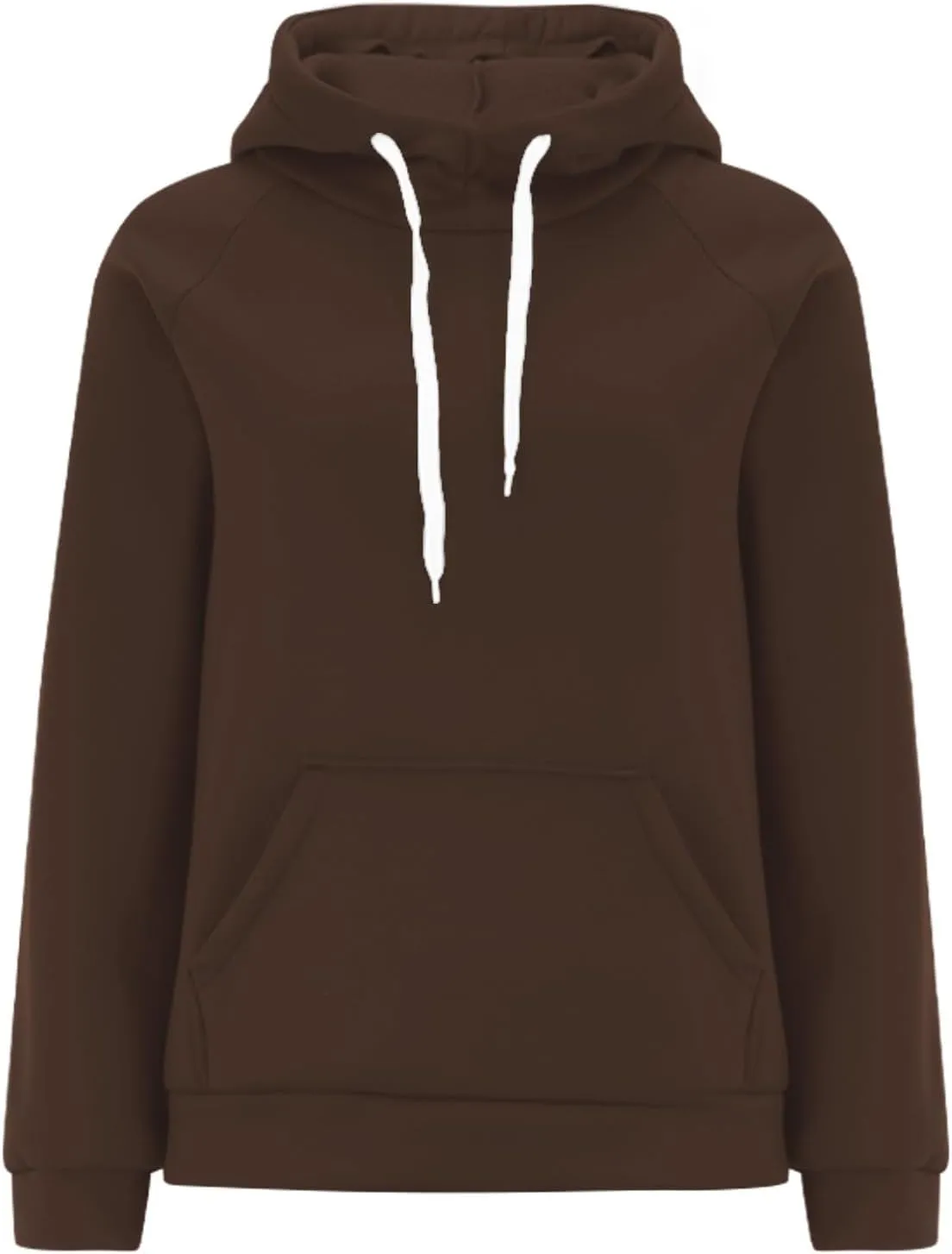 Hoodie for Women Long Sleeve Fleece Oversized Pullover Tops Long Sleeve Drop Shoulder Pocket Blouses Preppy Clothes