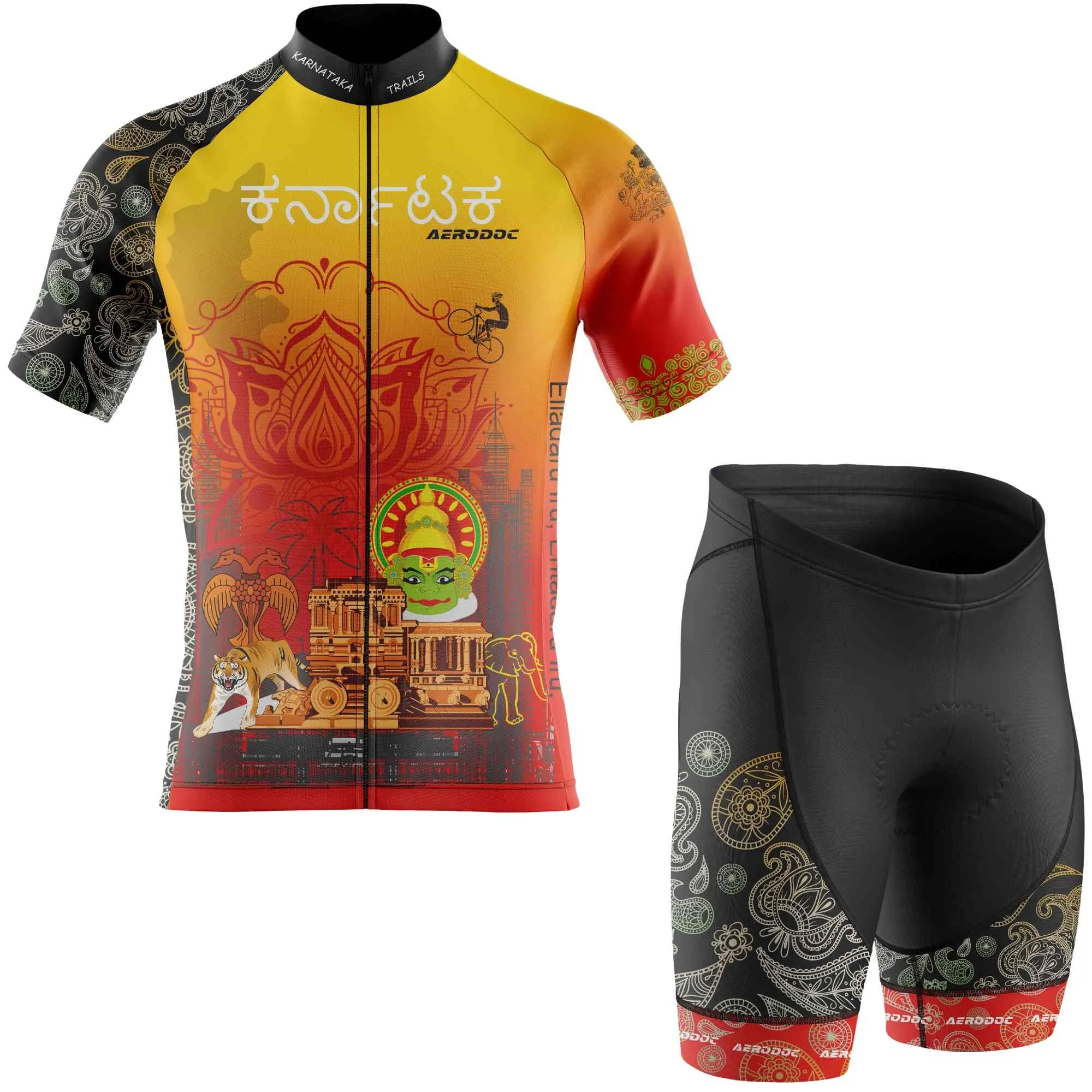 Karnataka Cycling Jersey and Bib Shorts
