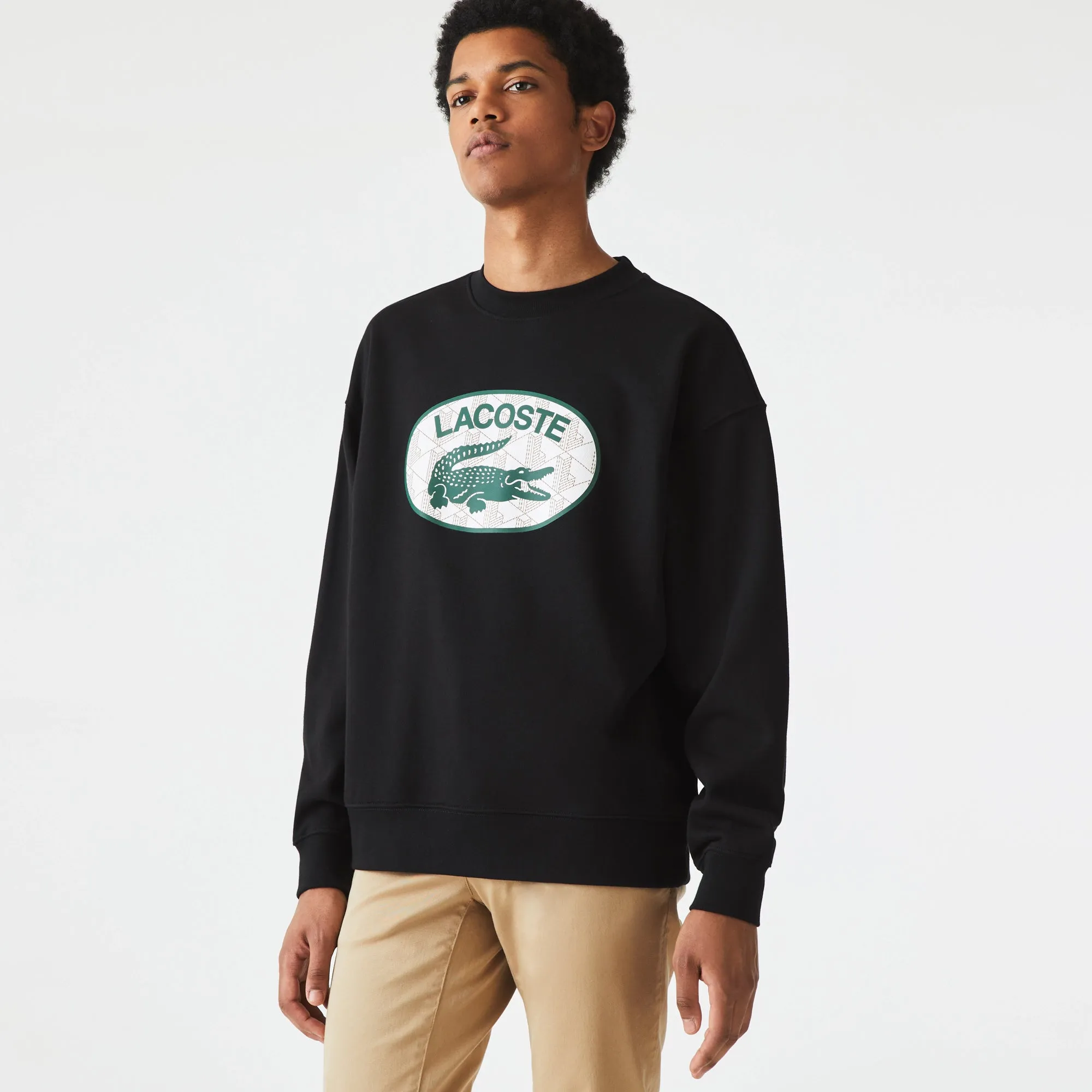 Lacoste Monogram Logo Crew