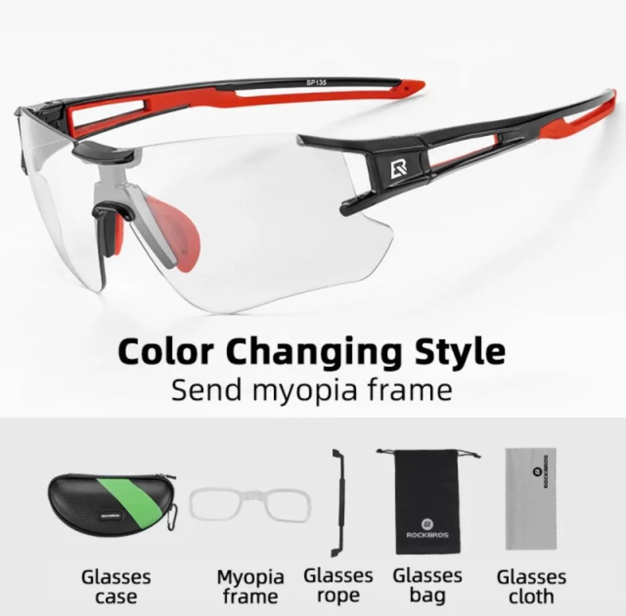 Photochromic Sports Cycling Glasses