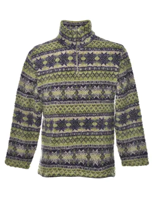 Quarter Zip Fleece Sweatshirt - M