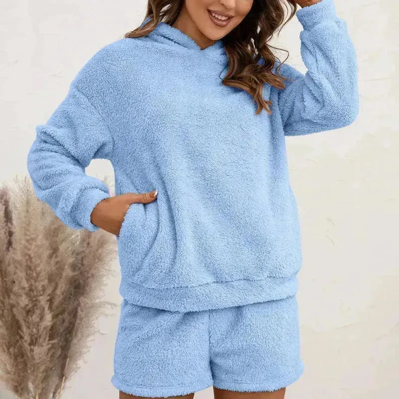 Women Hooded Sweater Suit Casual Home Wear