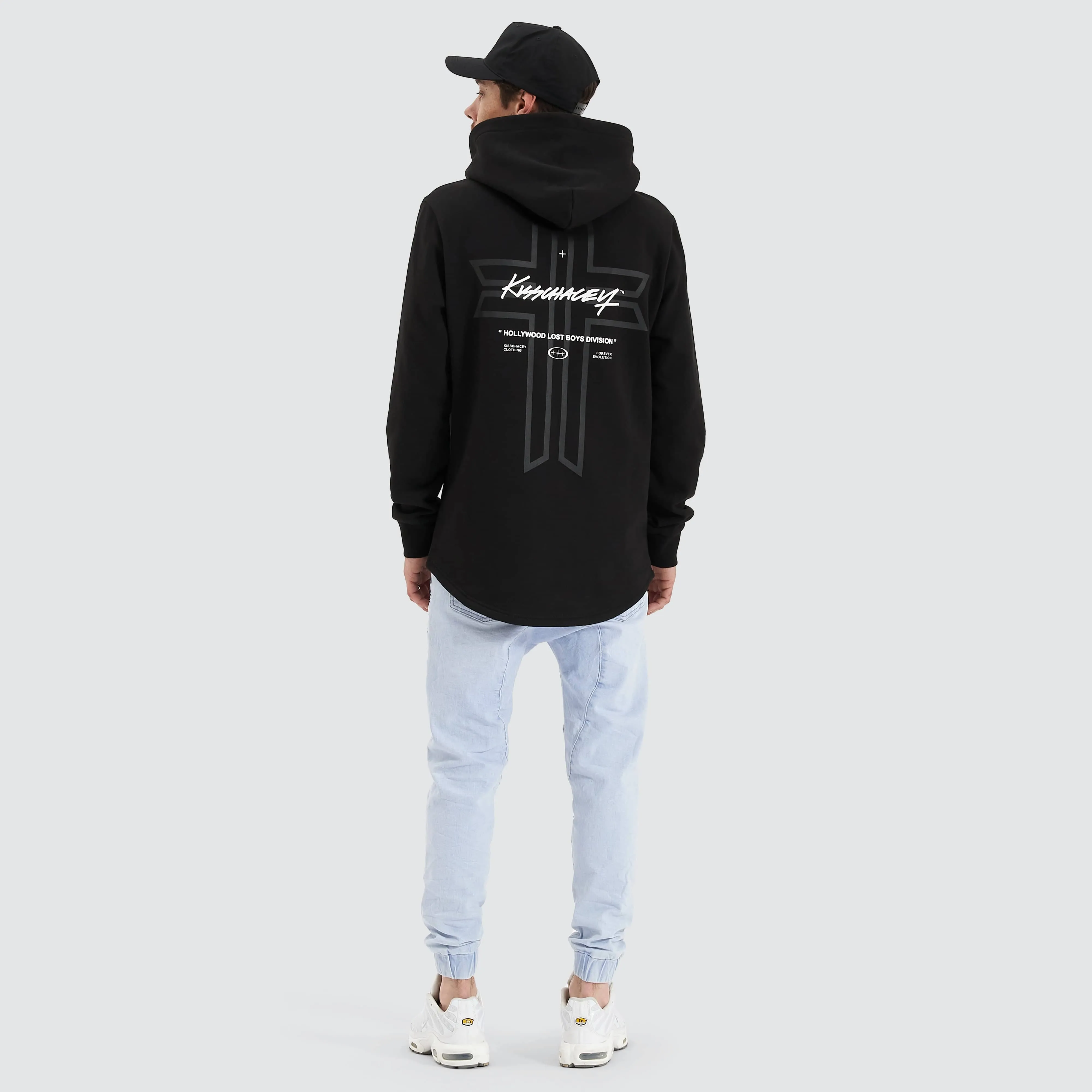 Zenth Heavy Dual Curved Hoodie Jet Black