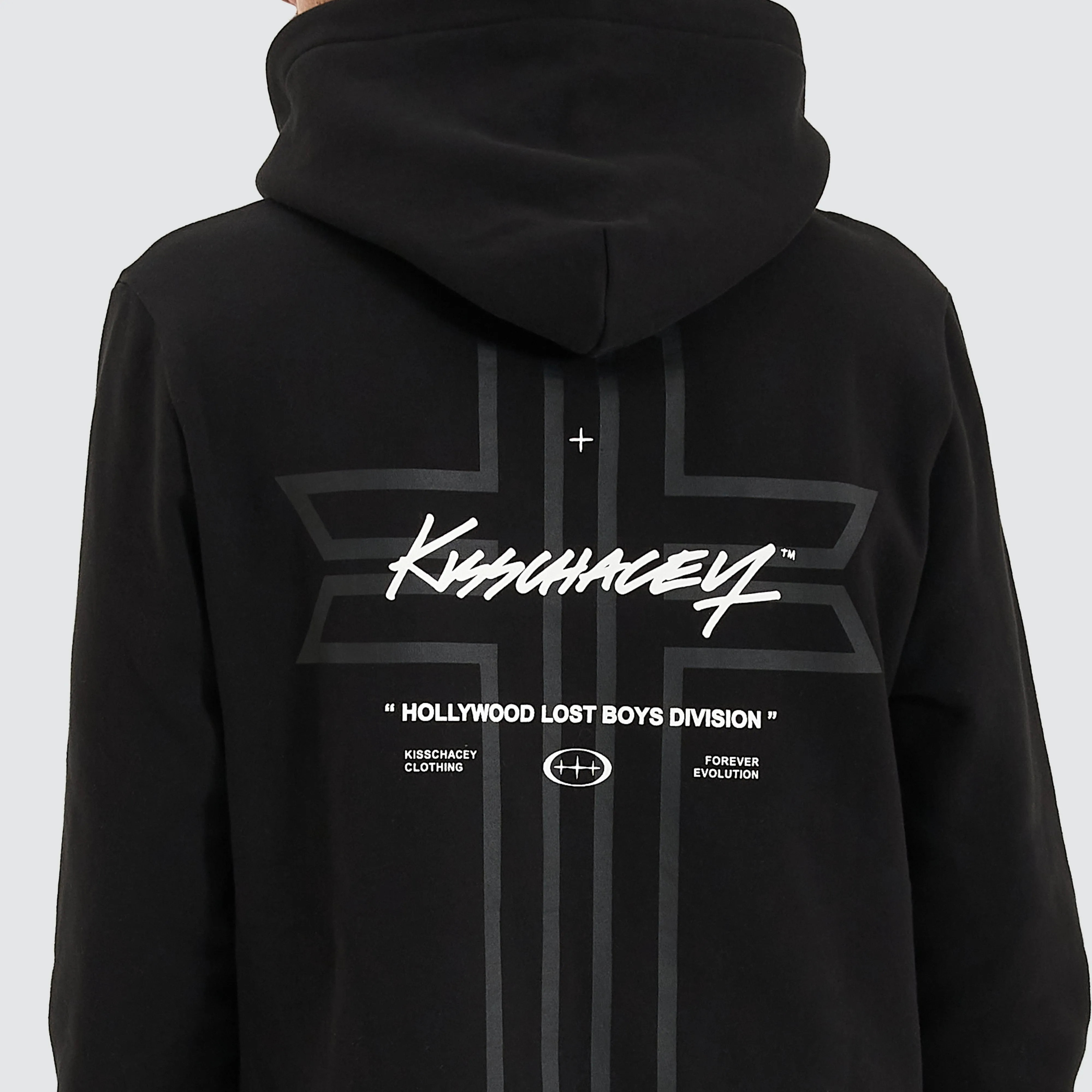 Zenth Heavy Dual Curved Hoodie Jet Black