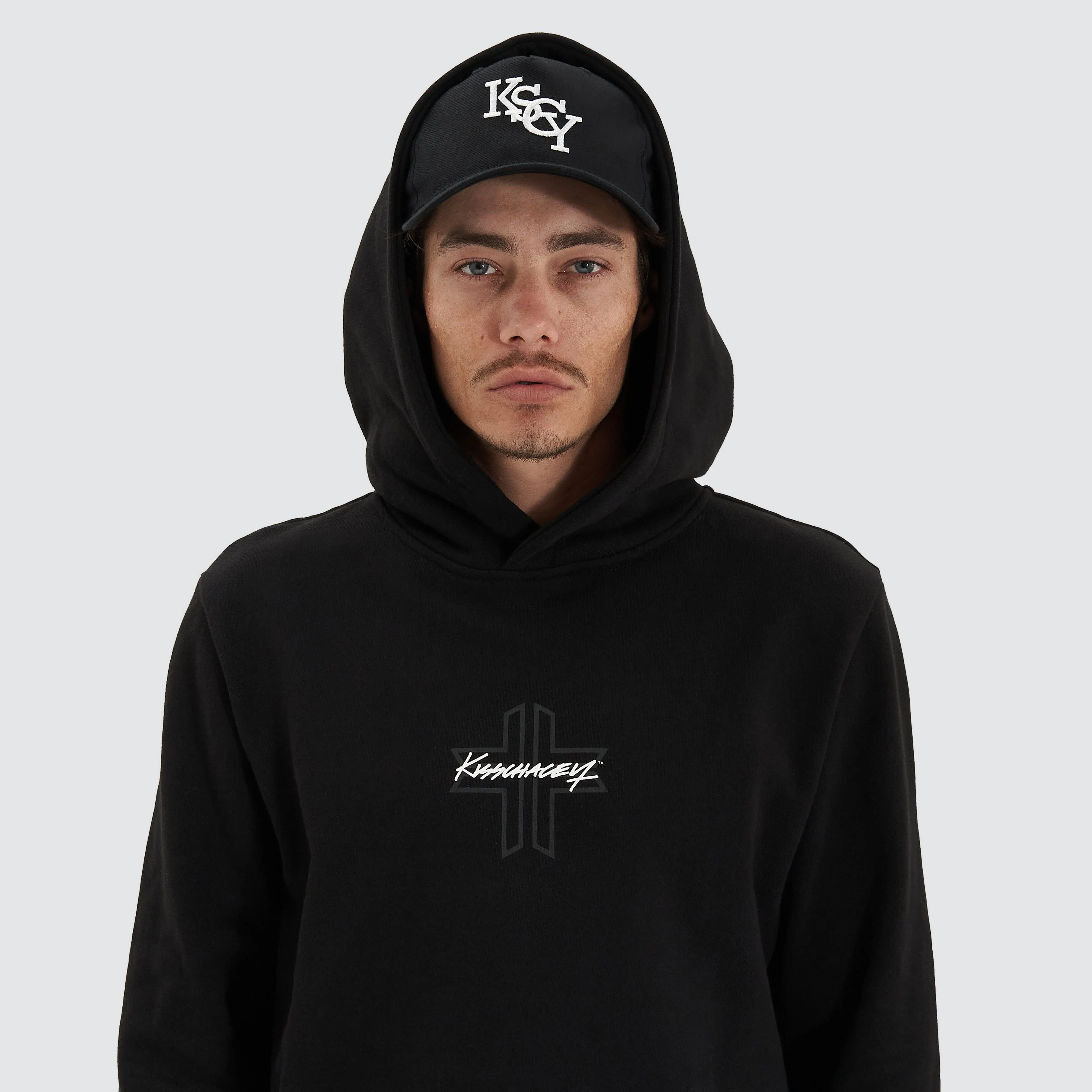 Zenth Heavy Dual Curved Hoodie Jet Black