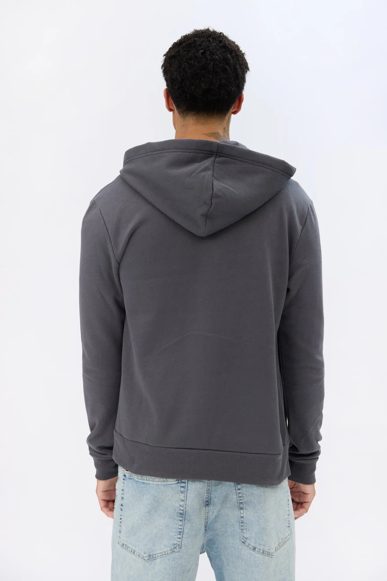 Zoo York Mens Embroidered Logo Zip-Up Hoodie