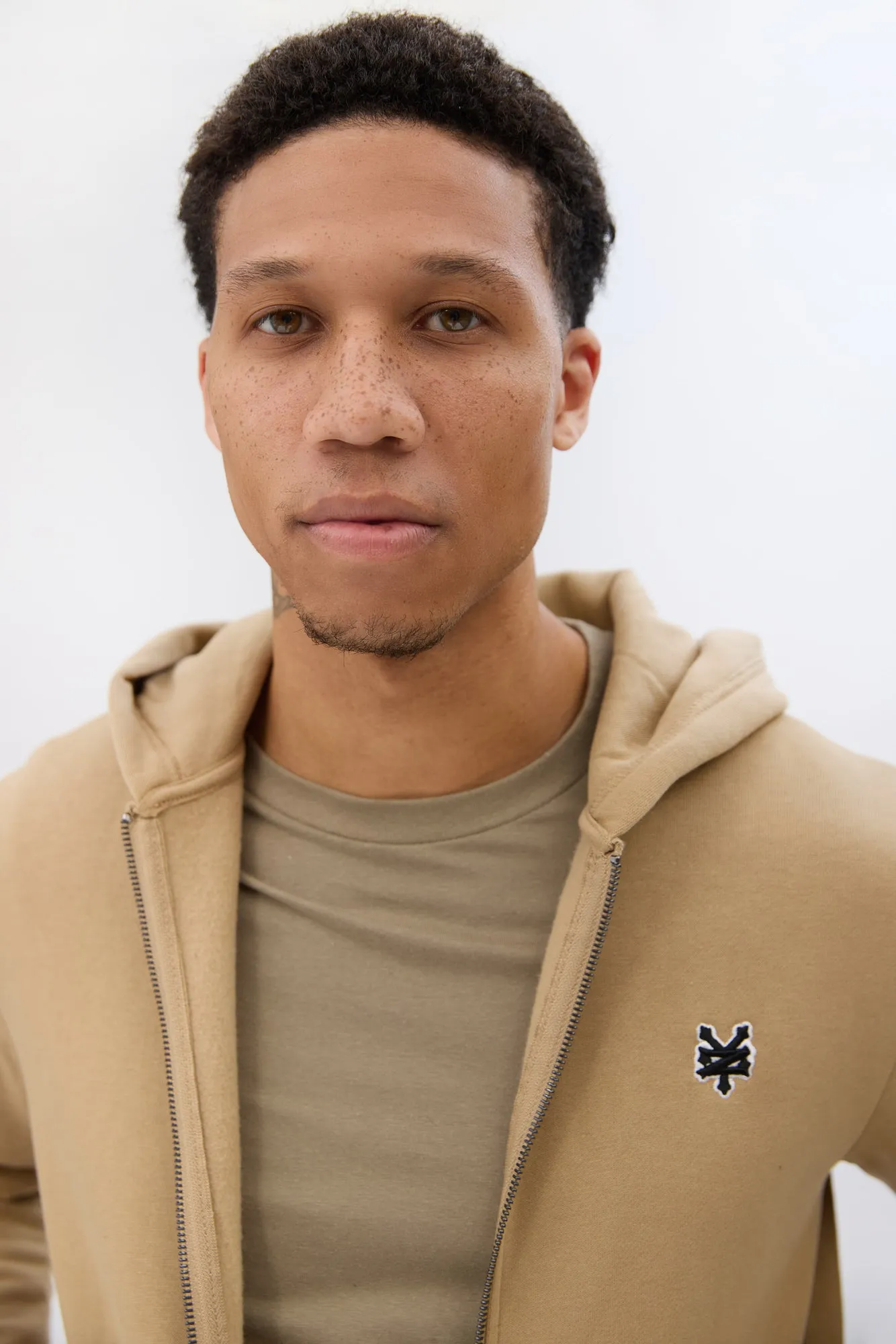 Zoo York Mens Embroidered Logo Zip-Up Hoodie