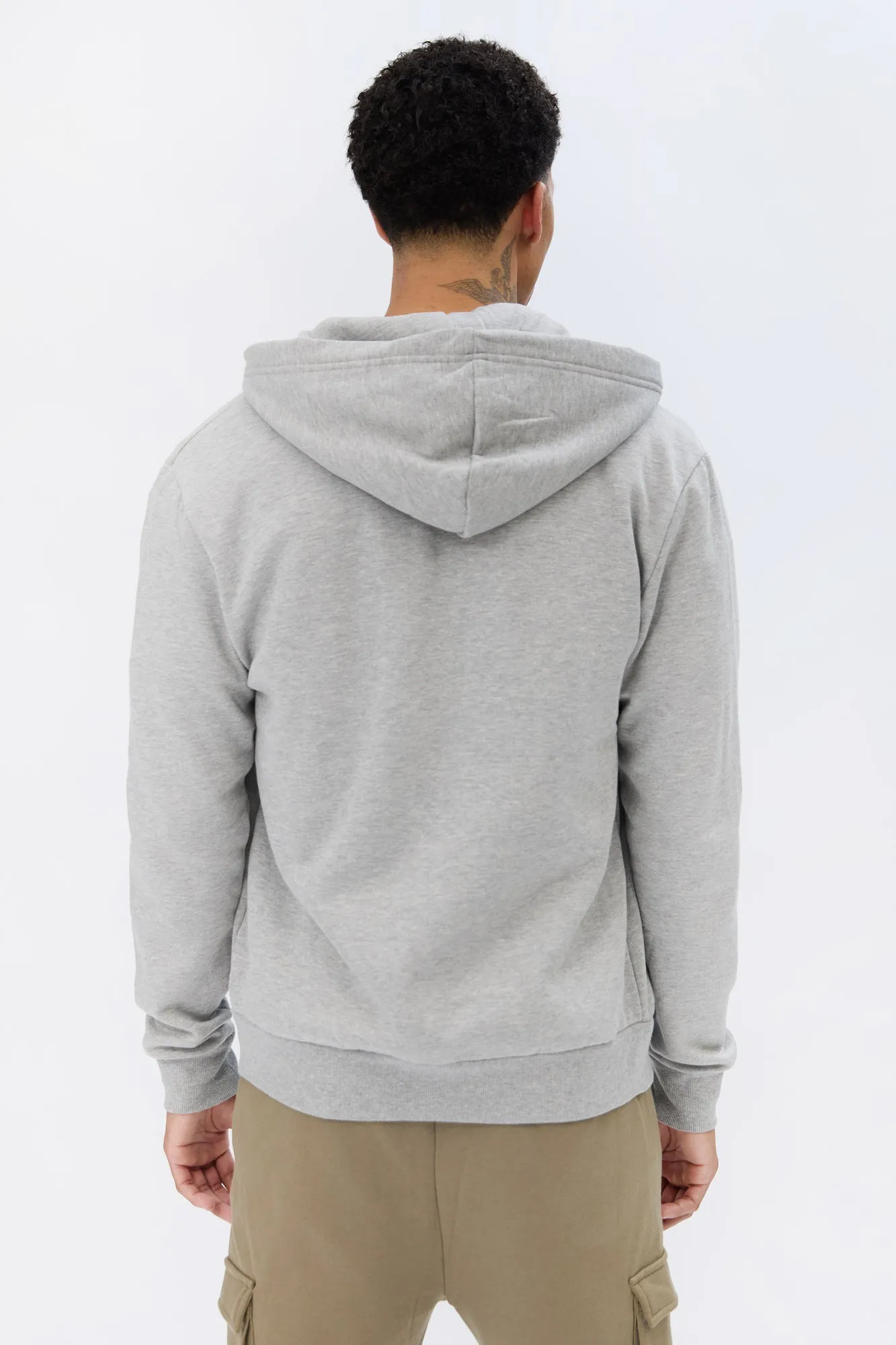 Zoo York Mens Embroidered Logo Zip-Up Hoodie