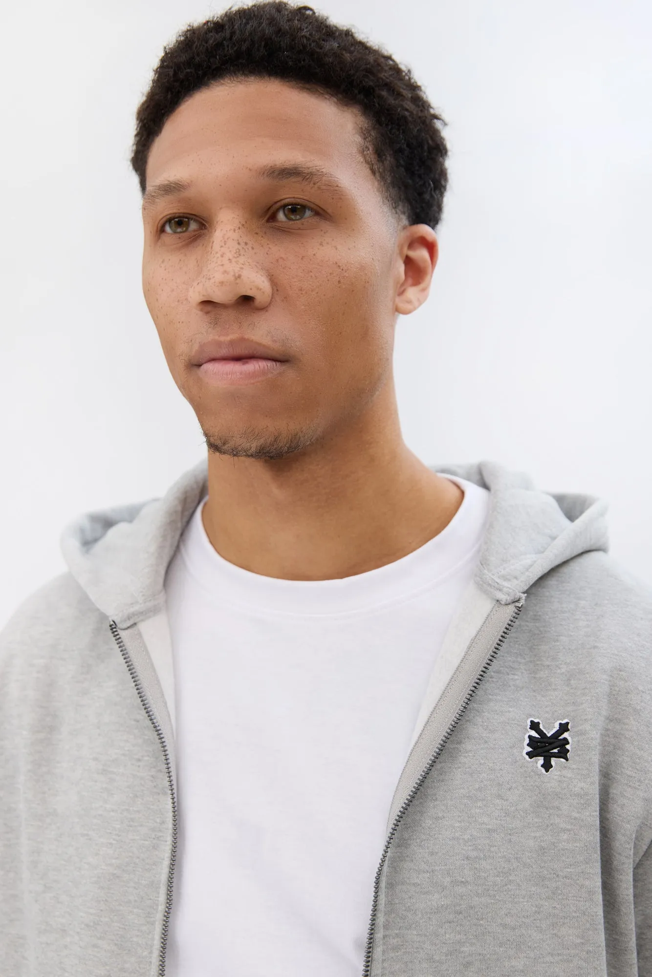 Zoo York Mens Embroidered Logo Zip-Up Hoodie
